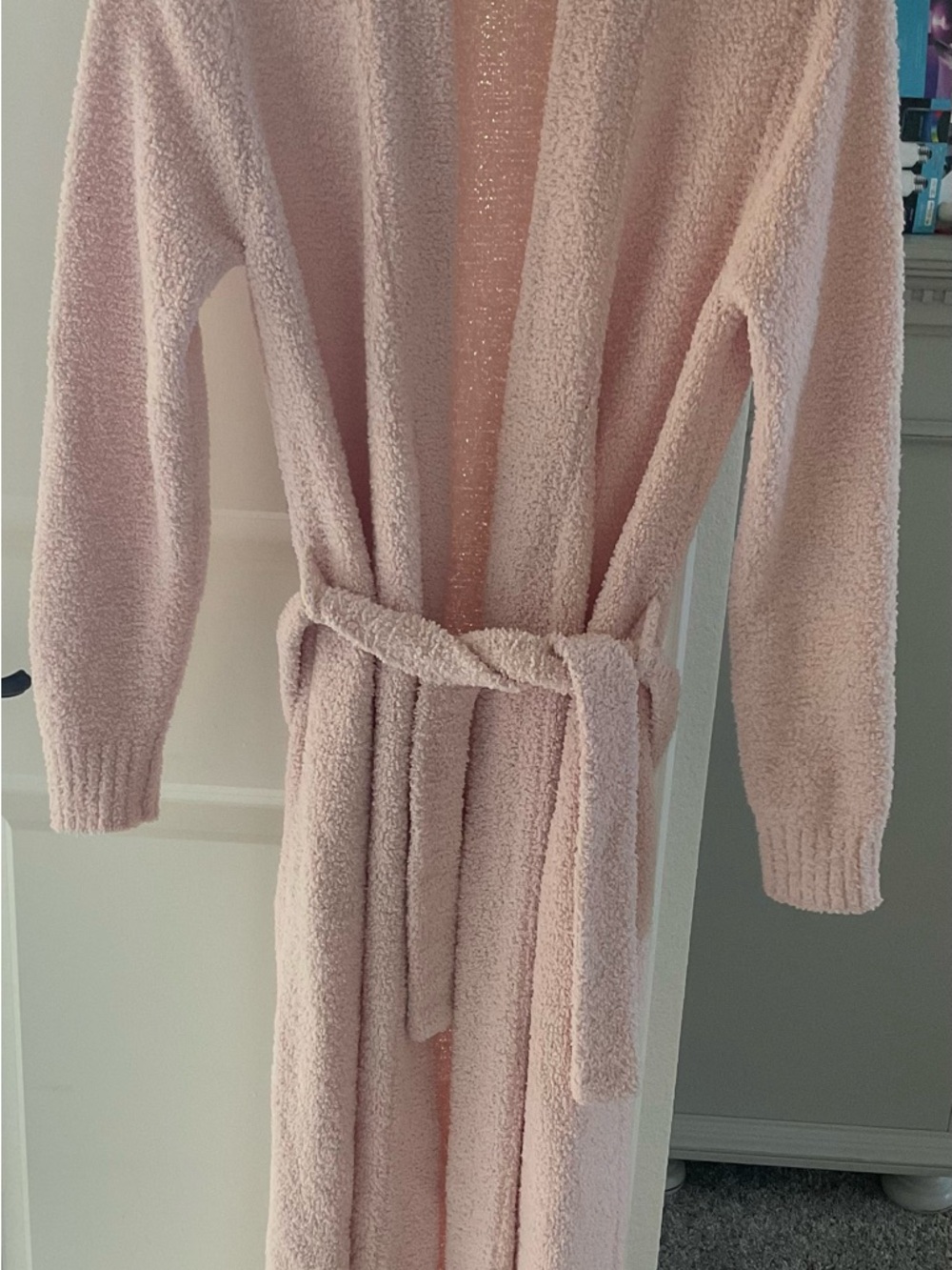 UGG Pink Sherpa Lounger Robe with Logo Tag